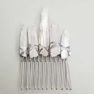 Titanium Aura Quartz Crystal Boho Bridal